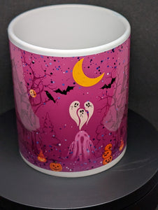 Pink ghosts & skeleton