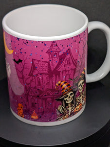 Pink ghosts & skeleton