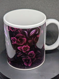 Purple Skull & Flowers