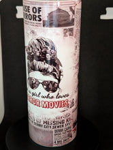 Load image into Gallery viewer, Just a girl who loves horror movies - Blue glow