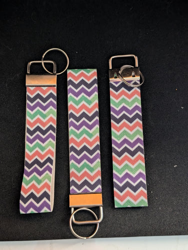 ZigZag Halloween Colours Design Key Fob