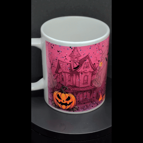 Pink ghosts & skeleton