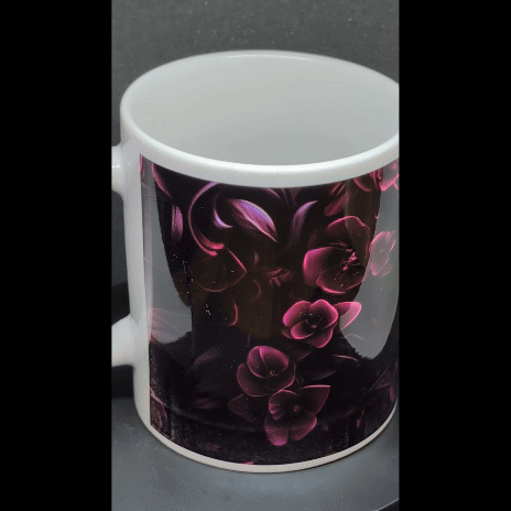 Purple Skull & Flowers